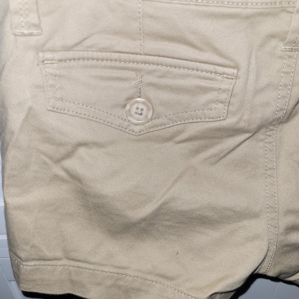 WallFlower Khaki Chino Shorts Tan Stretch Twill‎ Low Rise Size 7 RN120246 y2k - Picture 5 of 7